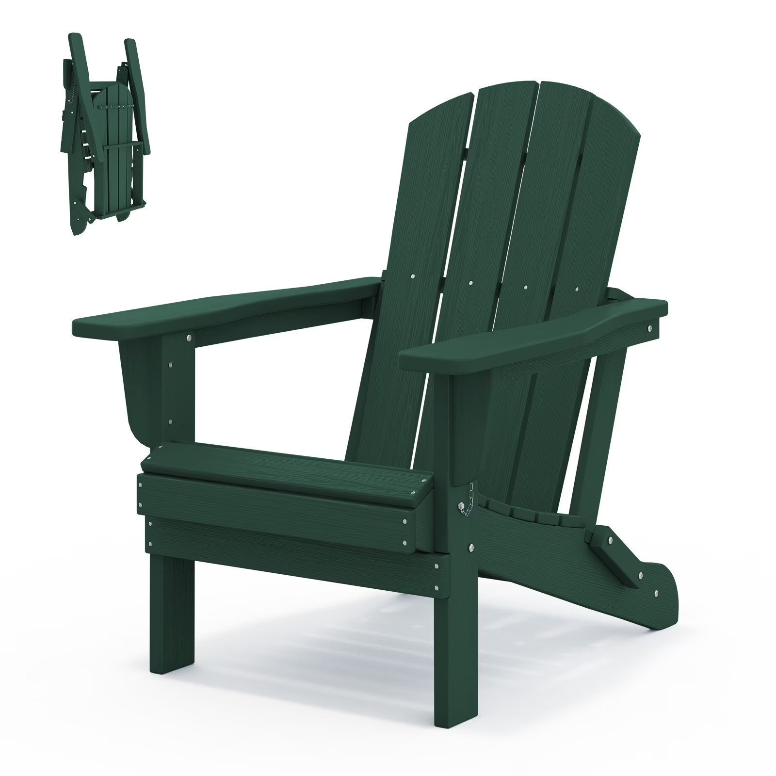 Folding Adirondack Chair – Dark Green